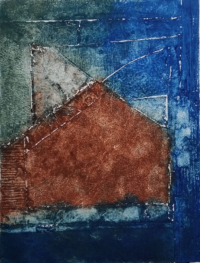 From Westport to Ocean Park a collagraph print
