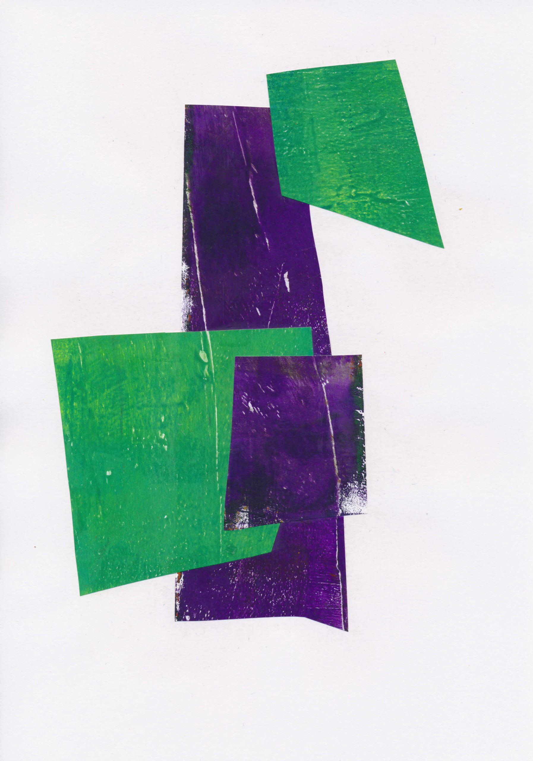 collage in purple and green