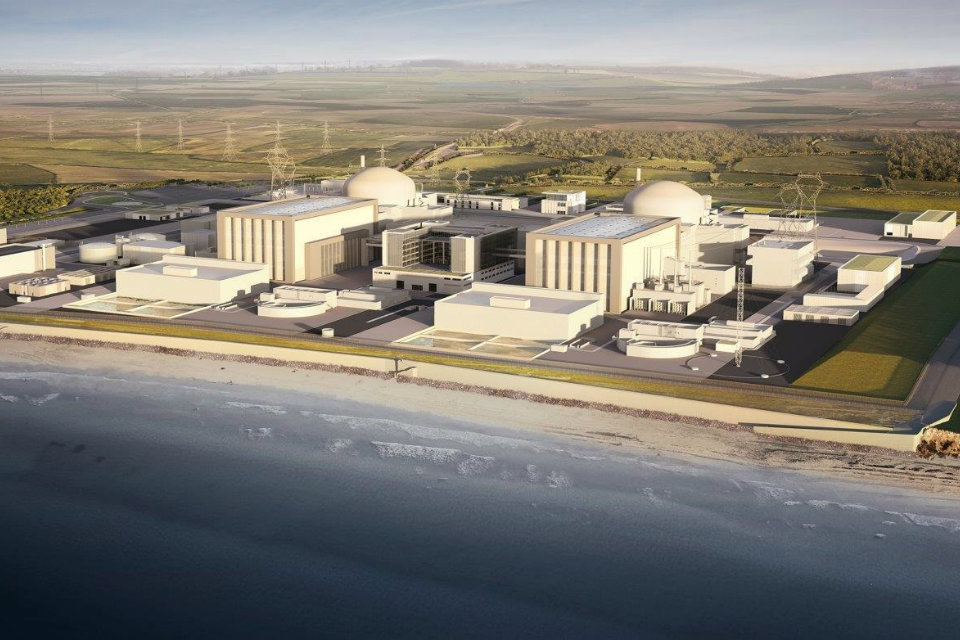 representation of the new Hinckley C nuclear power station