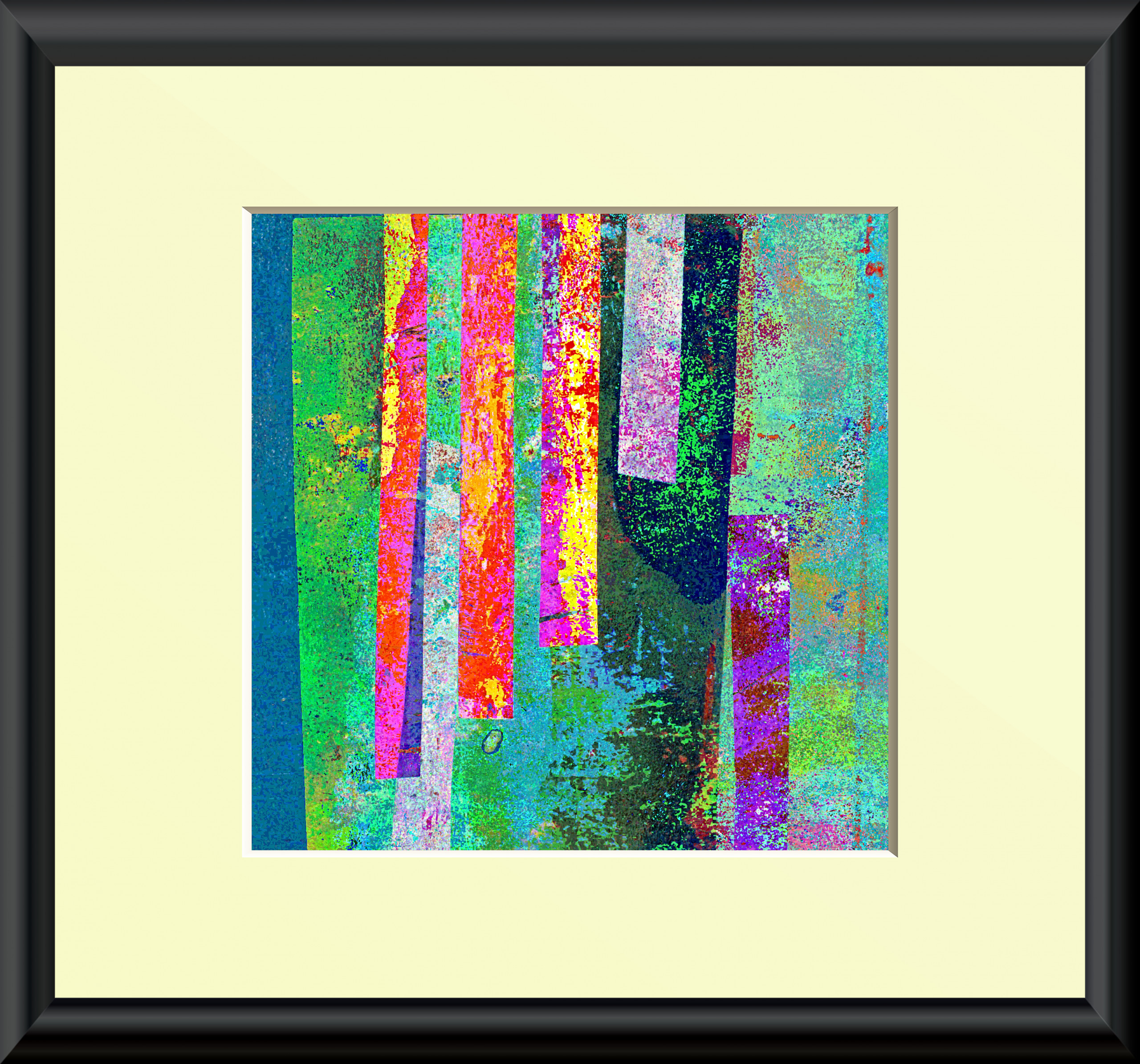 stripes 1 - digital print in simulated frame